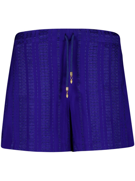  Zeus+dione Paxi Drawstring-waist Textured Shorts - Blue 