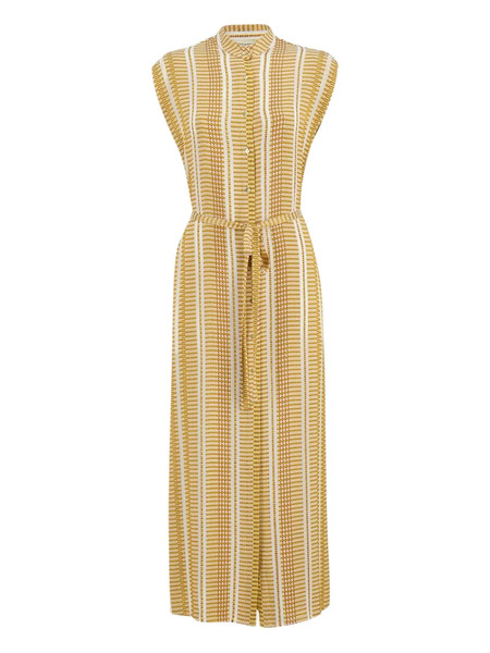 Zeus+dione Striped Midi Dress - Yellow 