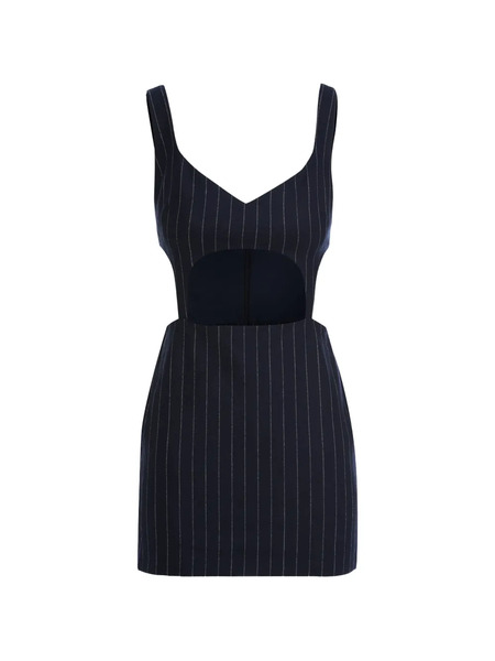  Zeynep Arcay Pinstripe Mini Dress - Blue 