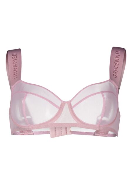  Zhilyova Logo-strap Balconette Bra - Pink 