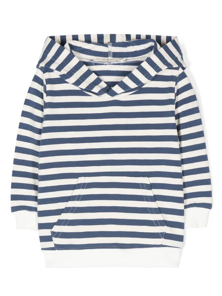  Zhoe & Tobiah Striped Hooded Sweatshirt - Blue 
