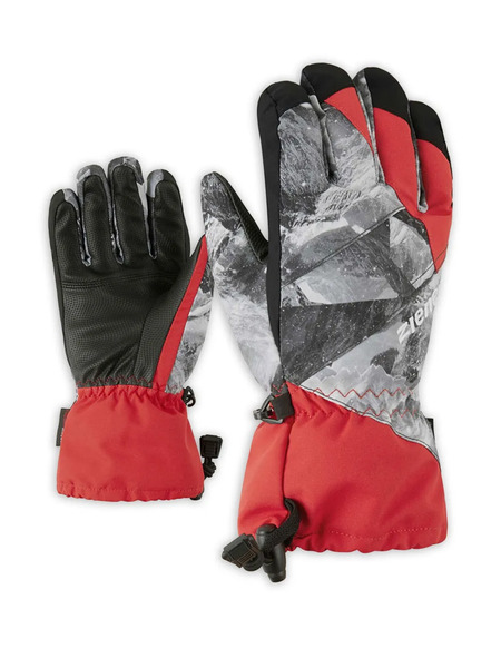  Ziener Abstract-print Gloves - Grey 