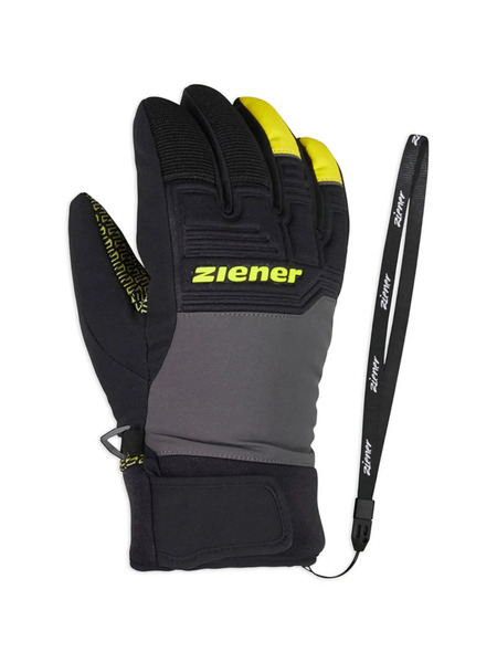  Ziener Logo Print Gloves - Black 