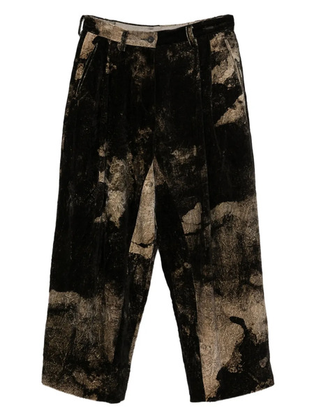  Ziggy Chen All-over Print Trousers - Black 
