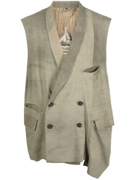  Ziggy Chen Asymmetric Double-breasted Jacket - Green 