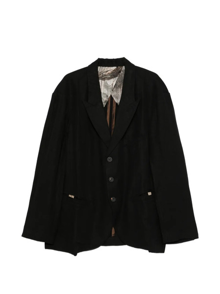  Ziggy Chen Buttoned Single-breasted Suit Jacket - Black 