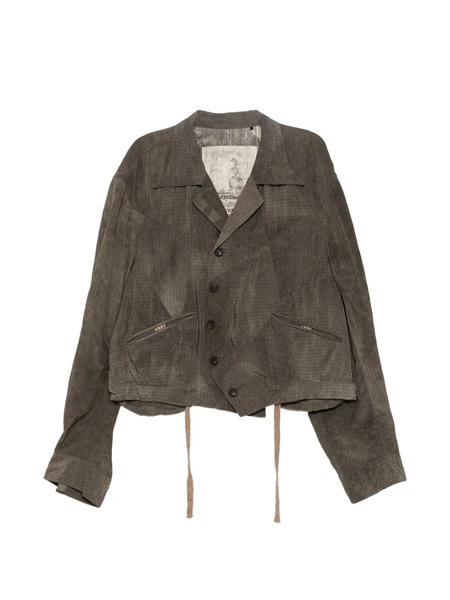  Ziggy Chen Pinstripe Jacket - Brown 