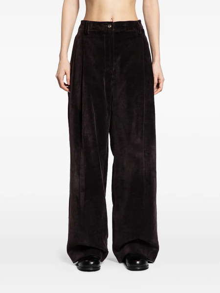  Ziggy Chen Pleated Wide-leg Trousers - Black 