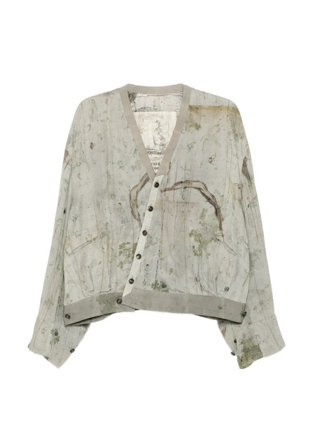  Ziggy Chen Printed Silk Jacket - Grey 