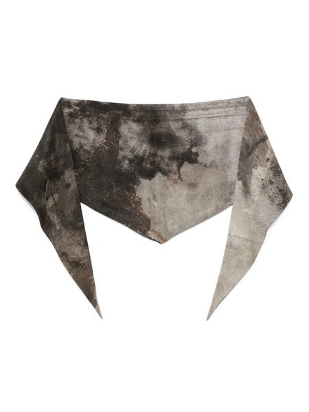  Ziggy Chen Silk Scarf - Grey 