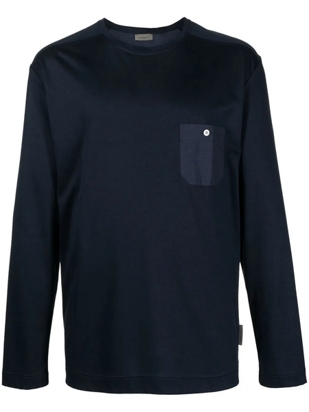 Zimmerli Modern Lounge Long-sleeve T-shirt - Blue 