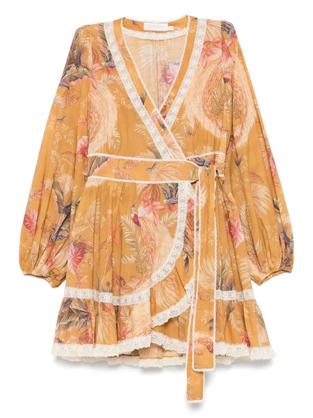  Zimmermann Ascension Frill Mini Dress - Yellow 