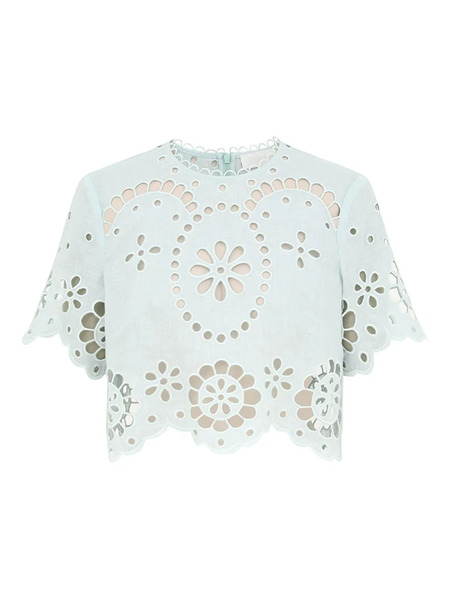 Zimmermann Awaken Embroidered Blouse - Blue 