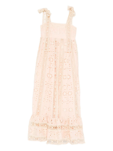  Zimmermann Awaken Eyelet-embellishment Ruffled Maxi Dress - Pink 