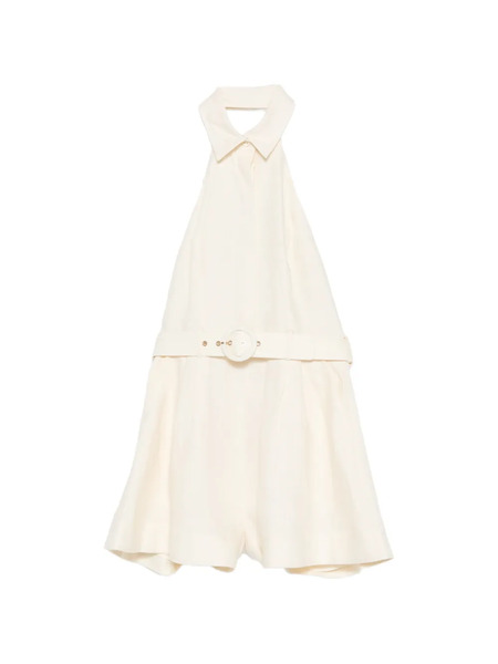  Zimmermann Belted Collar Playsuit - Neutrals 