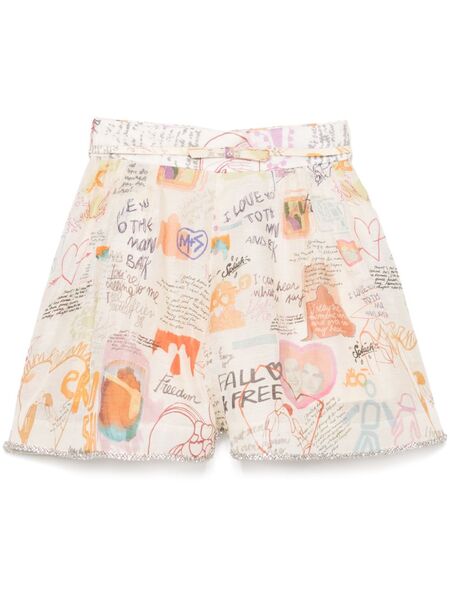 Zimmermann Belted Shorts - Neutrals 