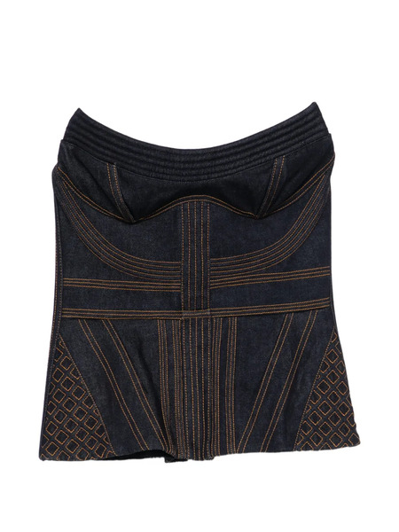  Zimmermann Corded Denim Corset - Blue 