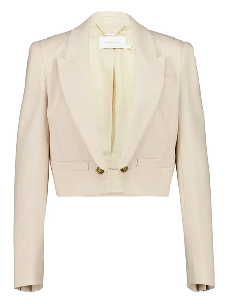  Zimmermann Cropped Wool Blazer - Neutrals 