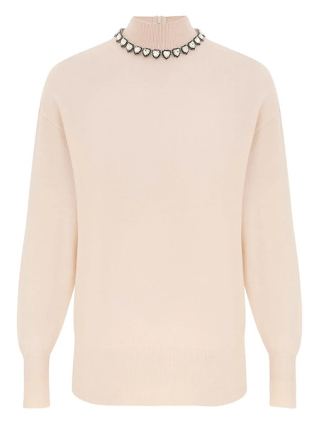  Zimmermann Crystal-embellished High-neck Sweater - White 