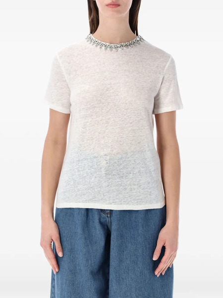  Zimmermann Crystal-embellished T-shirt - White 