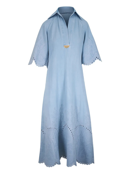  Zimmermann Daylight Denim Midi Dress - Blue 