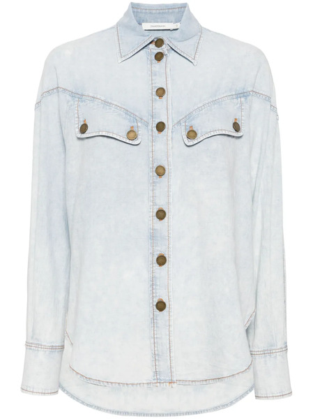  Zimmermann Drop-shoulder Denim Shirt - Blue 