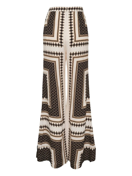  Zimmermann Geometric-print Trousers - Neutrals 