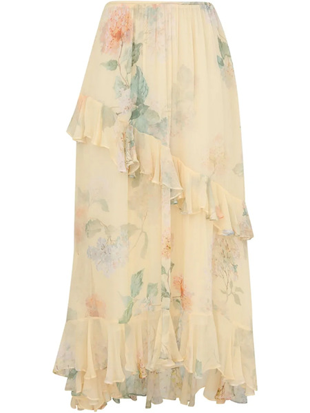  Zimmermann Illuminate Asymmetric Maxi Skirt - Neutrals 