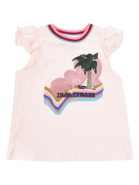 Zimmermann Kids Everley T-shirt - Pink 