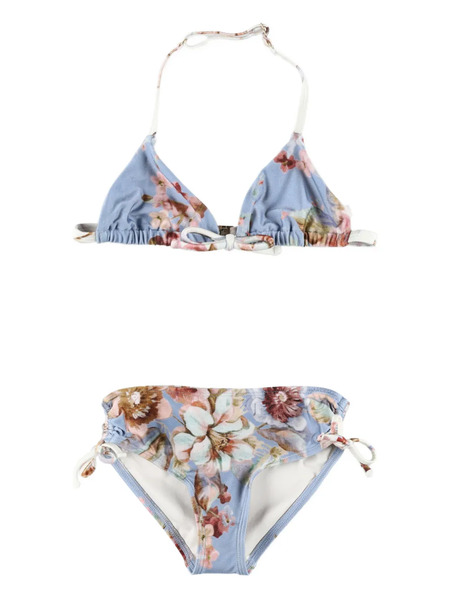 Zimmermann Kids Floral Triangle Bikini - Blue 