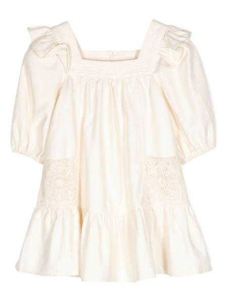  Zimmermann Kids Halliday Denim Dress - Neutrals 