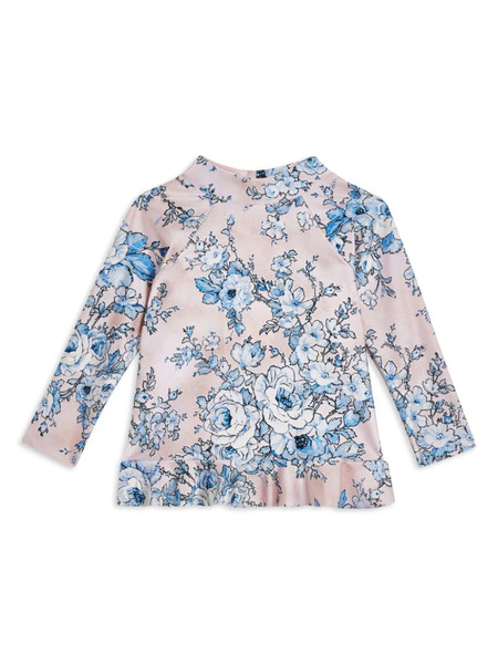  Zimmermann Kids Halliday Frill Rashguard - Pink 