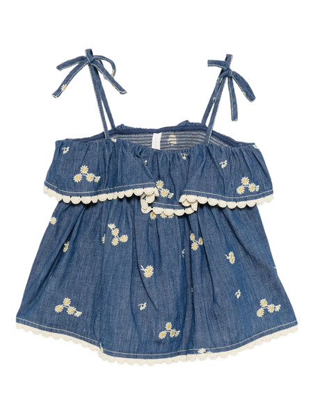  Zimmermann Kids Lucky Denim Top - Blue 