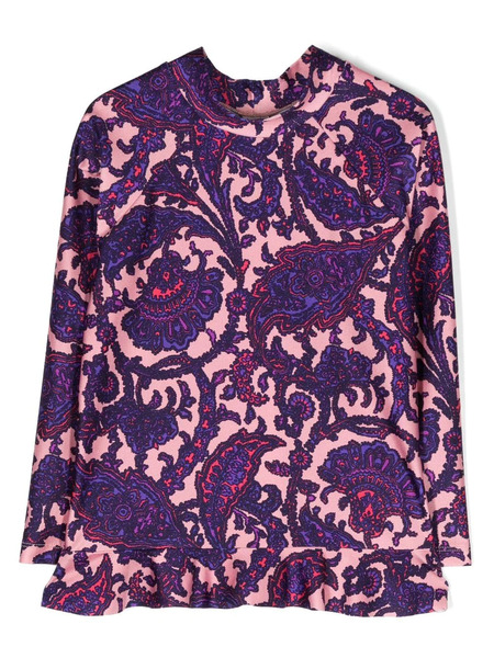  Zimmermann Kids Paisley-print Sun-protective Top - Purple 