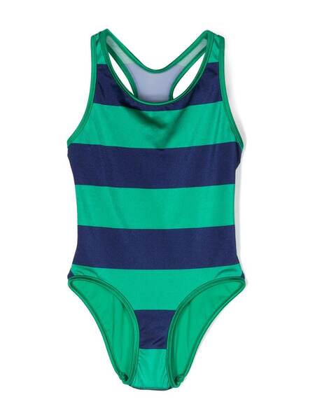  Zimmermann Kids Striped Racerback Swimsuit - Green 