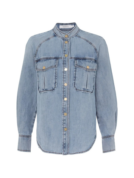  Zimmermann Long-sleeves Denim Shirt - Blue 