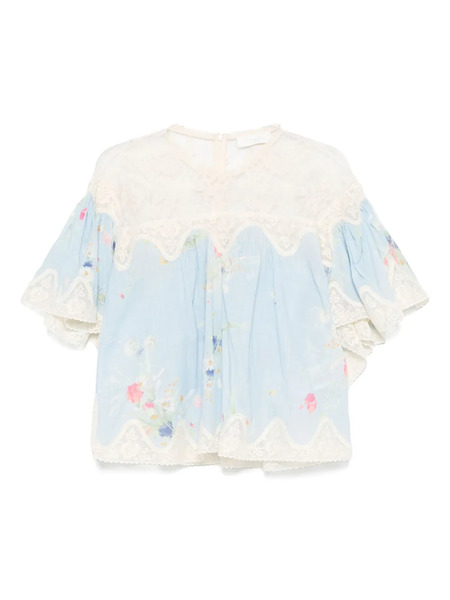  Zimmermann Lucky Blouse - Blue 