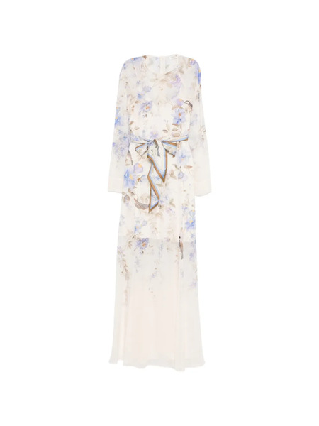  Zimmermann Luna Floral Print Tie Maxi Dress - Neutrals 