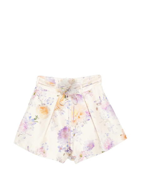  Zimmermann Luna Floral Shorts - Neutrals 
