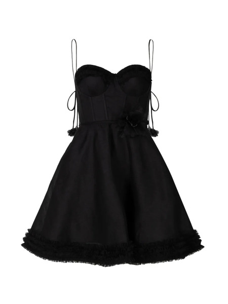  Zimmermann Luna Ruffled Mini Dress - Black 