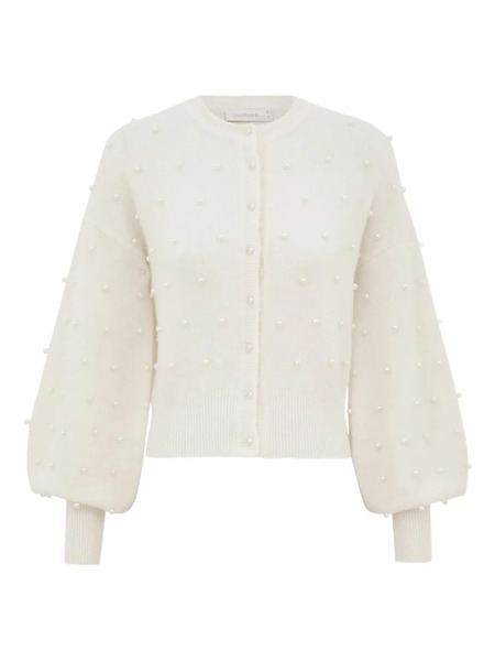  Zimmermann Pearl-embellished Cardigan - White 