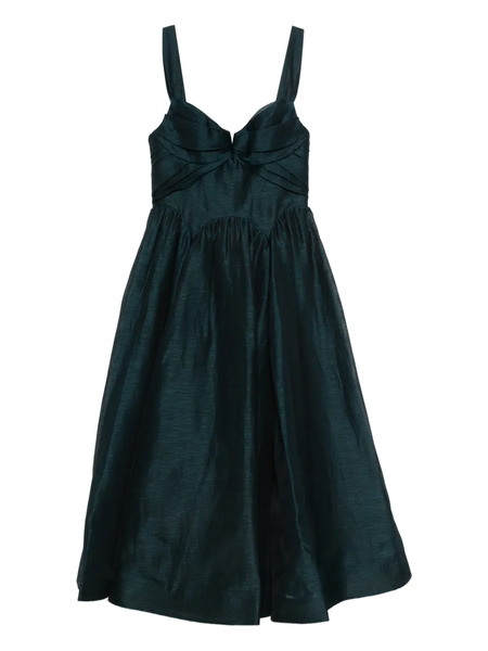  Zimmermann Pleated Straps Dress - Green 