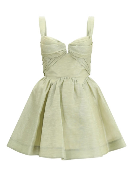  Zimmermann Rebellion Drape Mini Dress - Neutrals 