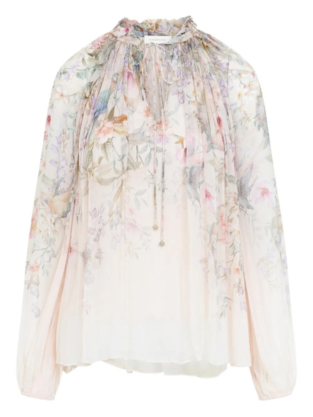  Zimmermann Rebellion Printed Blouse - Neutrals 