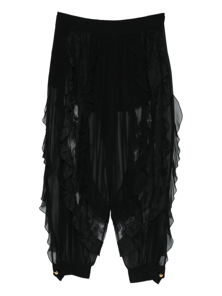  Zimmermann Rebellion Ruffled Lace Trousers - Black 