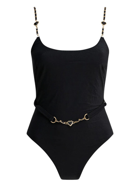  Zimmermann Rhiannon Velvet Scoop Swimsuit - Black 