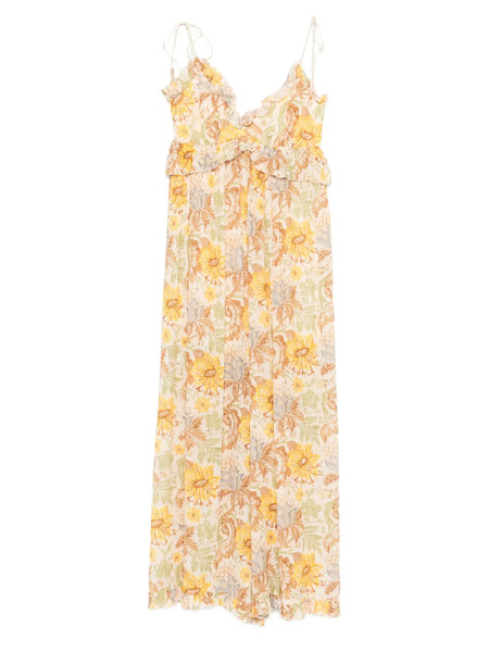  Zimmermann Ruffled Floral Jumpsuit - Neutrals 