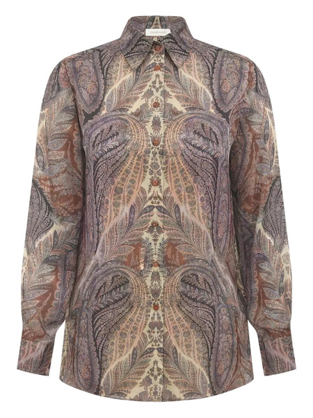  Zimmermann Satin Shirt - Brown 