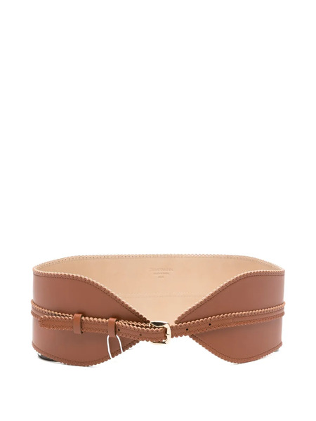  Zimmermann Scallop-edge Leather Belt - Brown 