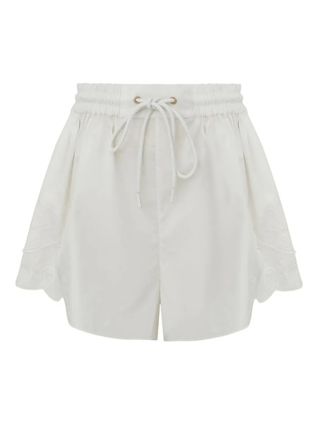  Zimmermann Scalloped-hem Short - White 